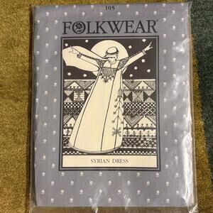 Folkwear 105 SYRIAN DRESS Sewing Pattern Sz S-M-L (6-16) Vintage